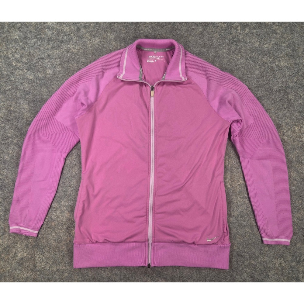Nike Golf Tour Performance Dri-FIT Full Zip Jacket Pink Womens Large